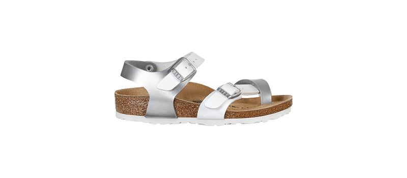 Taormina Birkenstock Birko-flor Narrow Detske Strieborne | SK 462LIS